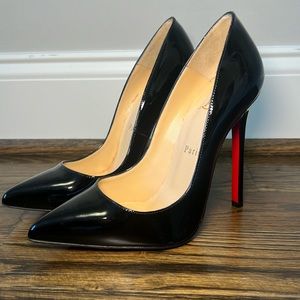 Christian Louboutin So Kate patent leather pumps. 120mm in a size 37.5